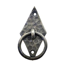 Antika Tarz Dekoratif Pirinç Dik Bakla H , Mobilya Kulbu - 82x41 Mm, Oksit Diğer