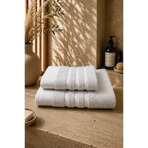 Sahra Model 2'li Banyo Havlu Seti Gri