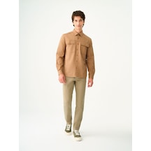 Erkek Slim Fit Bej Pantolon Lf2032265 Koyu Bej