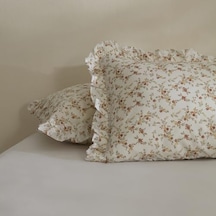 Home Mizu Fırfırlı 2'li Yastık Kılıfı Offwhite Açik Mavi