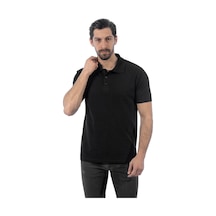 Polo Yaka Tişört, Siyah -136E1050- T-Shirt, Tshirt, Kısa Kollu