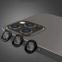 iPhone 14 Pro Uyumlu Mercek Lens Kamera Koruyucu SİYAH