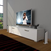 Decoraktiv Eko 140 Mdf Std Tv Ünitesi Tv Sehpası - Parlak Beyaz Parlak Beyaz