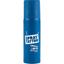 One Spray Tattoo Mavi Renk Geçici Dövme Spreyi + Sürpriz Şablon