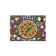 Pizza Aşkı Posteri Dekoratif Mdf Tablo