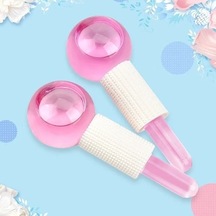 Altın Yüz Soğutma Buz Topları 2'li Set - Yüz Ve Göz Masaj Aleti Çok Renkli