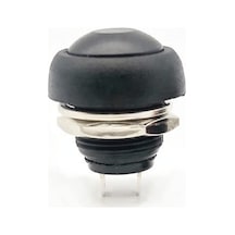 12mm Pbs-33b 2 Pin Push Buton Siyah On Off 1a 250v Mini Yuvarlak Su Geçirmez Anahtar Momentary Switch 1