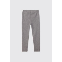Panço Kız Çocuk Beli Lastikli Gri-melanj Tayt 2601gk12003
