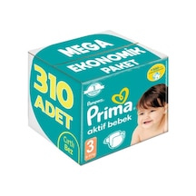 Prima Bebek Bezi Beden:3 6-10kg Midi 310 Adet Mega Ekonomik Pk 3 Numara 3'lü