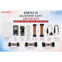 Masrokit Esp-32d Wi-fi + Bluetooth + Güç Modüllü Eğitim Kiti (Breadboard + Jumper)