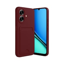 Realme Note 60 Uyumlu Kelvin Kartvizitli Silikon - Bordo