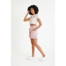 Kutaf Beli Lastikli Jean Relaks Jean Şort 001