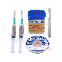 Mechanic Krem Lehim Solder Paste 183 C 42g Lehim Toplama Cp-3015 Emme Teli 3,0mm Ve Metal Spatula Seti St01