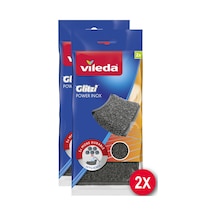 Vileda Glitzi Power Inox Pad Bulaşık Teli Gri 2 x 2'li