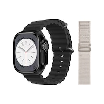 GS8 Watch 8 Ultra Akıllı Saat Siyah Watch 2.02 Inc Beyaz Kordon Hediye (İthalatçı Garantili)