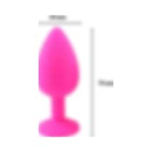 Red Fox Parlak Mor Taşlı Silikon Pembe Plug
