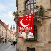 Saadet Partisi Bayrağı Ve Necmettin Erbakan 140gr Premium Raşel Kumaş Bayrak 150x225 Cm Diğer