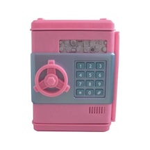 Büro Ev Ofis Çocuk Hediyesi İçin Pembe Tasarruf Atm Kasa Tip Kumbara