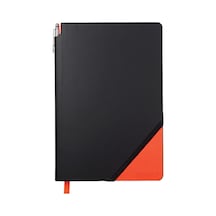 Jotzone Siyah-turuncu Large Çizgili Defter & Tükenmez Kalem Set Çok Renkli