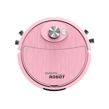 Akıllı Süpürge Robotu: 3'ü Bir Arada Süpürme, Emme, Mopping - Usb Şarjlı, Ev Aletleri, Pembe Pembe Pembe