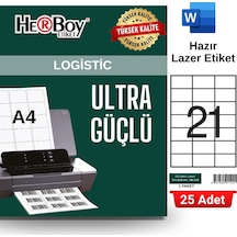 Herboy Hb-1124 70 X 42,43 Mm A4 Laser Etiket 25 Adet