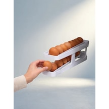 Modern İki Katlı Yumurta Düzenleyici 12-14 Adet Buzdolabı Organizeri 0
