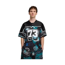 635066-01 Puma The Atw Dylan Aop Jersey Erkek T-shirt Siyah 635066-01 Siyah - Yeşil