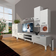 Decoraktiv Eko 6da Slm Dvd Silver Tv Ünitesi Tv Sehpası Beyaz