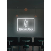 Twins Led Shawarma Yazılı Ve Şekilli Neon Tabela Beyaz Model:model:40803366