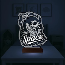 Luvivia Astronot Space Cosmos 3d Lamba - Masa Gece Lambası Şeffaf