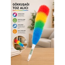 Titiz Softon Gökkuşağı Katlanabilir Kılıflı Mikrofiber Toz Alma Fırçası
