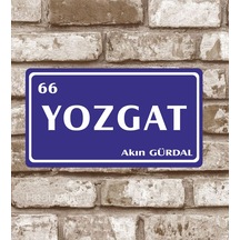Kişiye Özel Metal Plaka Yozgat 66 Retro Poster (29X15)