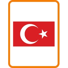 Ay Yıldız Kare Hilal Bayrak Oto Sticker 20x12 Cm