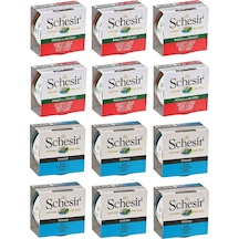 Schesir 2 Çeşit Sığır ve Ton Balıklı Karma Köpek Konservesi 12 x 150 G