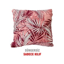 Kırlent Yastık Kılıfı Vip Kılıf 1 Adet-43X43 Cm(Kırmızı Yaprak) (525116064)
