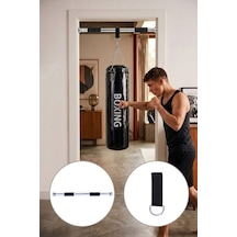Spor Byfit 70 Cm x 25 Cm Boks Kum Torbası Ve Barfiks Demiri Siyah