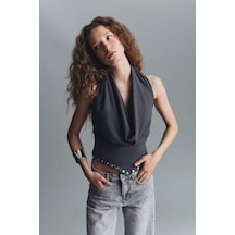 Defacto Degaje Yaka Kolsuz Bluz G4336ax25wngr211 Gri-gr211