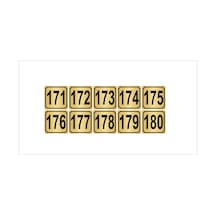 Metal Kapı,Masa,Dolap Numarası 4Cmx4Cm 10 Adet (171…180) (428976798)