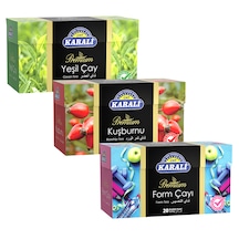 Karali Bardak Poşet Bitki Çayı Form Paketi 3 x 20'li