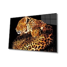 Jaguar Hayvan Cam Tablo 4mm Dayanıklı Temperli Cam