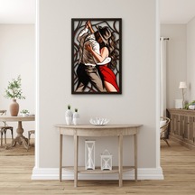Tutkulu Tango Kucaklaşması Metal Tablo 63x95 Cm Çok Renkli