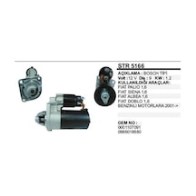 Marş Motor 12v 1,2kw 9diş Brava Bravo 1 Marea Palio Siena Doblo Stilo 1,6 / 1,6 16v 46451529 Str5166 Dodo