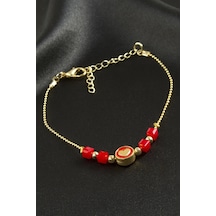 Küp - 828 - Kristal - Muratech - Bileklik Kırmızı