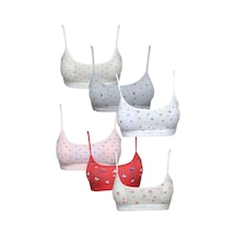 Pedli Ip Askılı Yarım Atlet Desenli Büstiyer 6 Lı Set 1 Beden: S-m Diğer