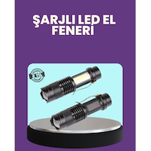 Suya Dayanıklı 4 Modlu Led El Feneri Çok Renkli