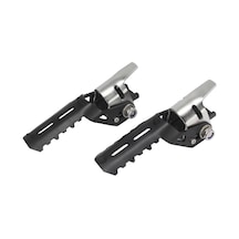 Vkemall Bmw R1250gs R1200 Gs Adv İçin Katlanabilir Paslanmaz Çelik Ayak Pedalı - Siyah + Gümüş