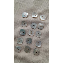 Doğal Agoya Hakiki İnci Midye Kabugu Düğme 17 Mm 12 Adet