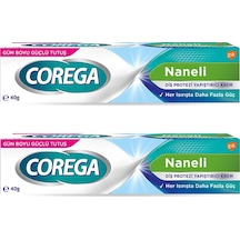 Corega Naneli Diş Protezi Yapıştırıcı Krem 2 x 40 G