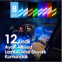 12 Ledli Ayak Altı Led Lamba Sese Duyarlı