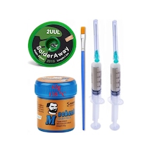 Mechanic Krem Lehim Solder Paste 42 Gr 138c Flux, 2uul 2015 Lehim Emme Temizleme Teli 2,0 Mm Lehim St09